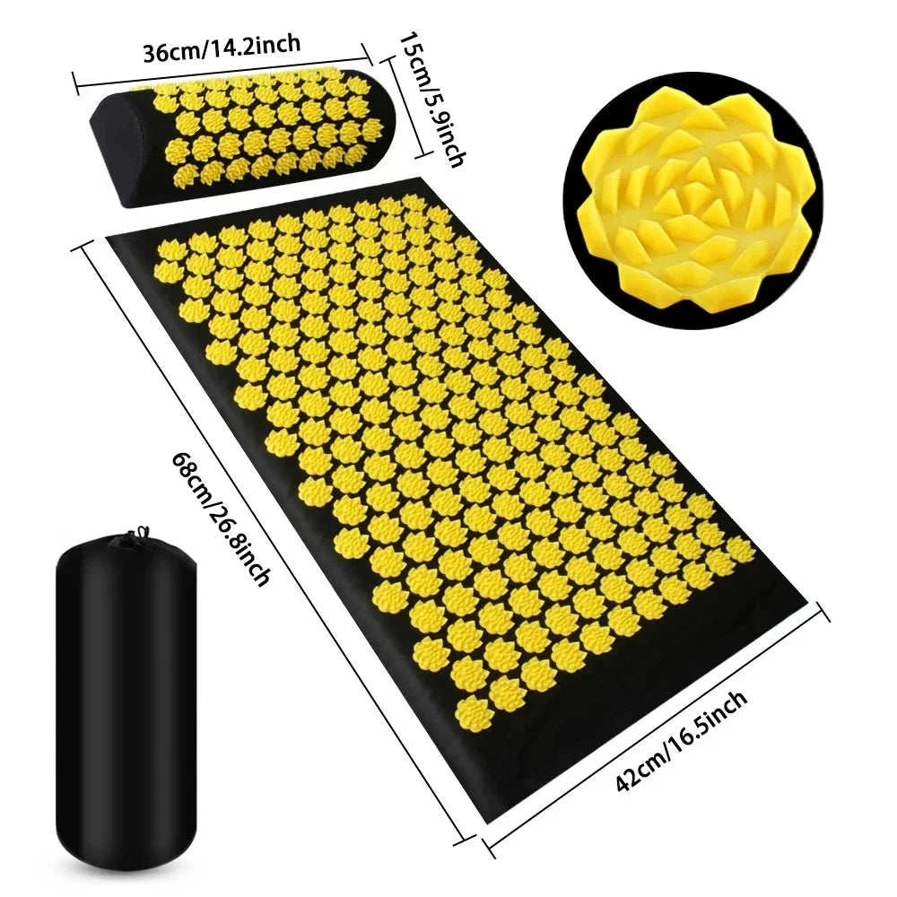 Acupressure Yoga Mat & Pillow Set